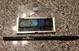 Maybelline pallet first color is gone rest is used handful of times free with $10 purchse. Italian black eyeliner NEW never used. Asking price is $2 