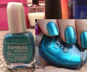 Matbelline color in "Timely  turquoise" used for 4 manis. Asking price $2